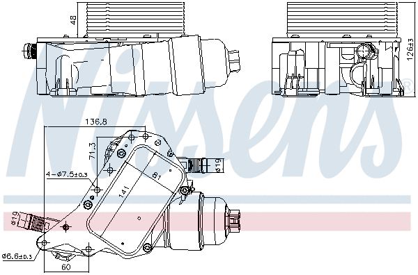 Oil Cooler, engine oil (91339)