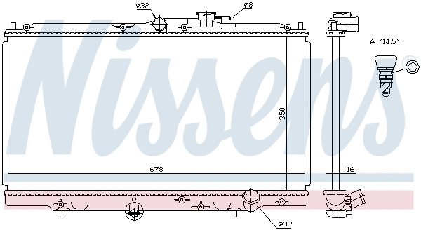 Radiator, engine cooling