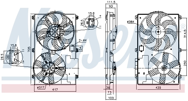 Fan, engine cooling (850092)
