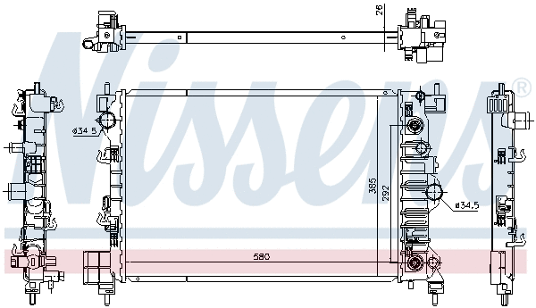 Radiator, engine cooling