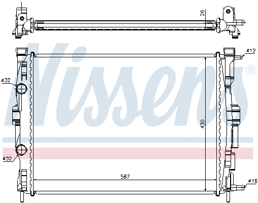Radiator, engine cooling