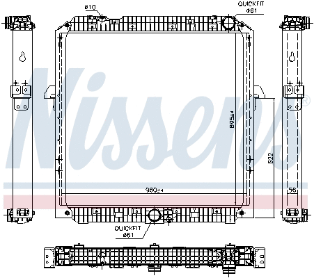 Radiator, engine cooling (67191)