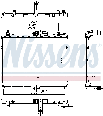 Radiator, engine cooling