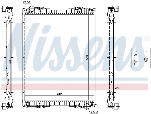 Radiator, engine cooling (67259A)