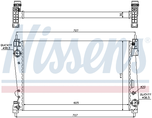 Radiator, engine cooling (698512)