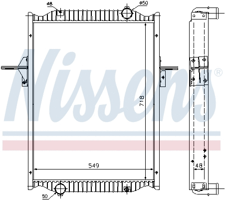 Radiator, engine cooling (63782A)