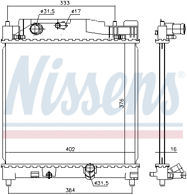 Radiator, engine cooling (646915)