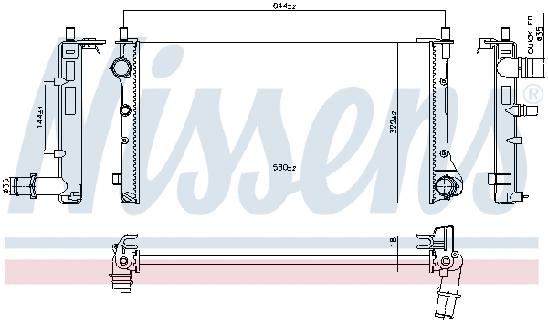 Radiator, engine cooling (606345)