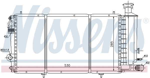 Radiator, engine cooling (699527)