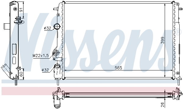 Radiator, engine cooling (692867)