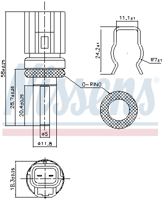Sensor, coolant temperature