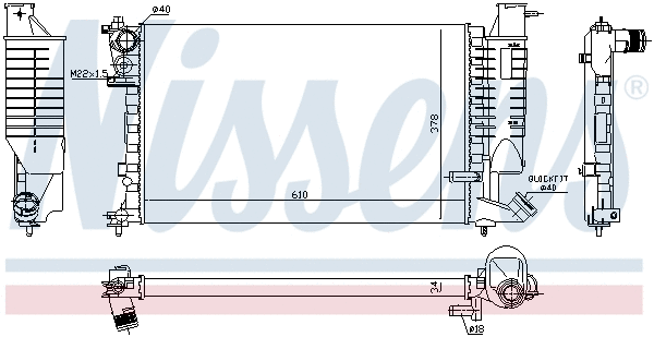 Radiator, engine cooling (690385)