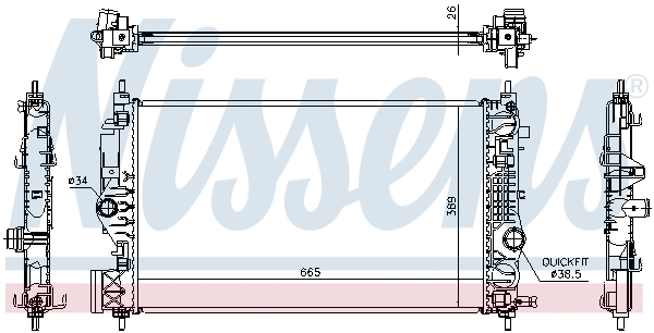 Radiator, engine cooling (630764)