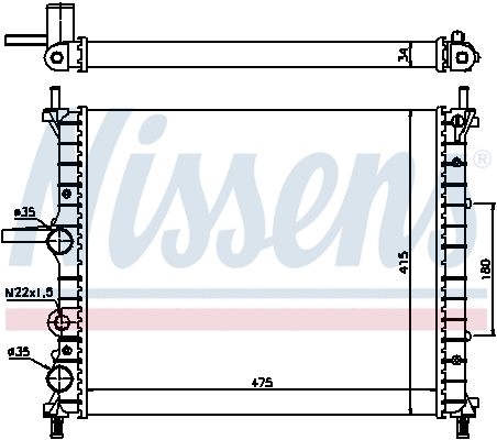 Radiator, engine cooling (694727)