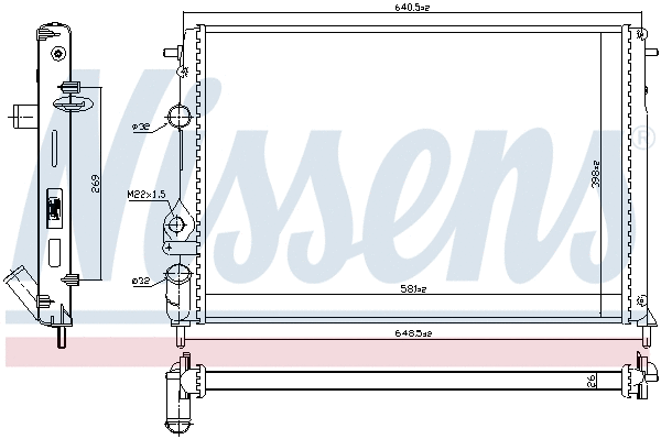 Radiator, engine cooling (694674)