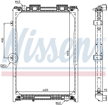 Radiator, engine cooling (62870A)