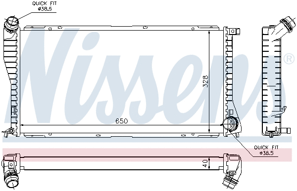 Radiator, engine cooling