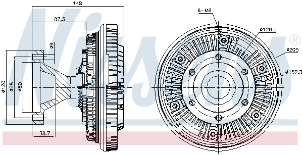 Clutch, radiator fan