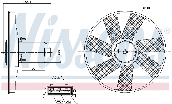 Fan, engine cooling