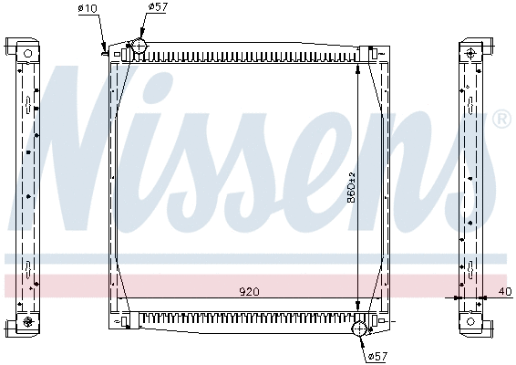 Radiator, engine cooling (64069A)