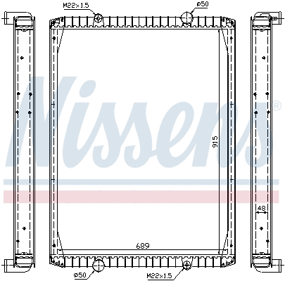 Radiator, engine cooling (63848A)