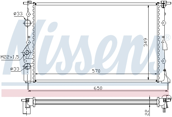 Radiator, engine cooling (693356)