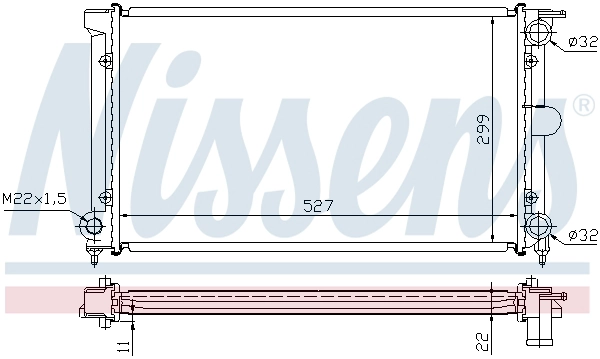 Radiator, engine cooling (691722)