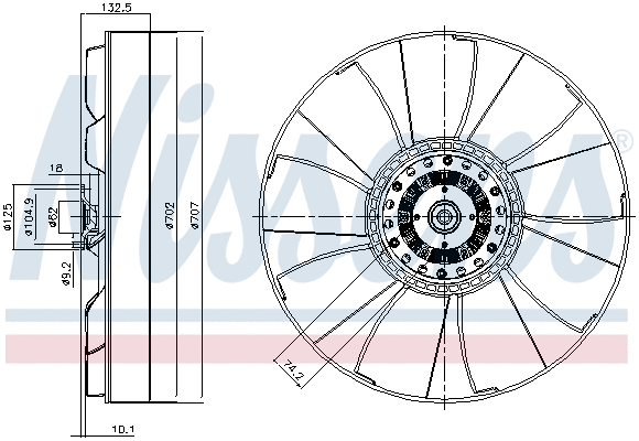Clutch, radiator fan