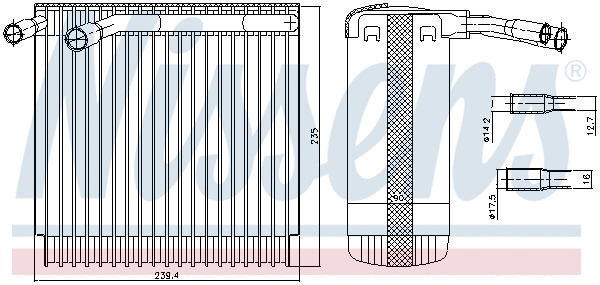 Evaporator, air conditioning