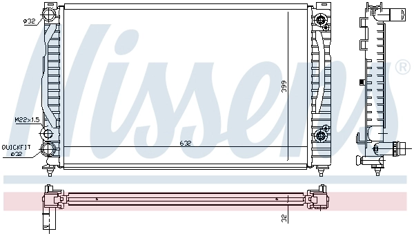 Radiator, engine cooling