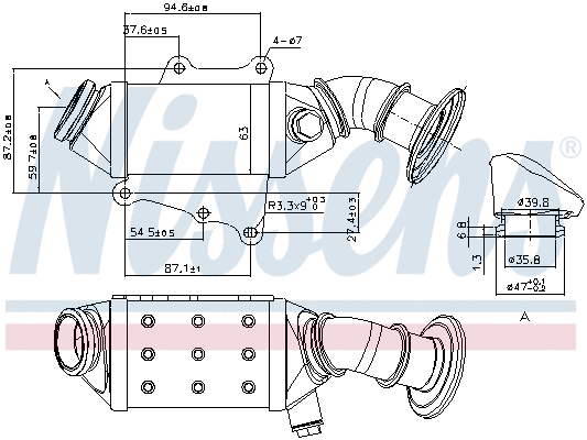 Cooler, exhaust gas recirculation
