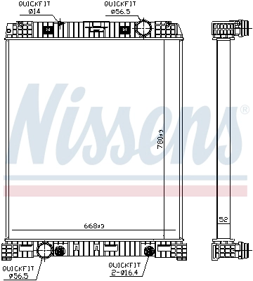 Radiator, engine cooling (67179)