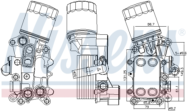 Oil Cooler, engine oil (91311)