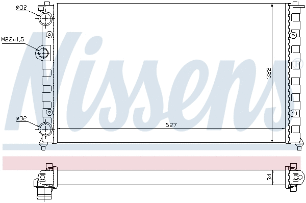 Radiator, engine cooling (64006)