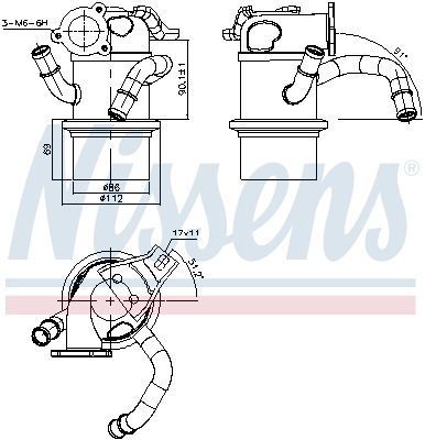 Cooler, exhaust gas recirculation (989315)