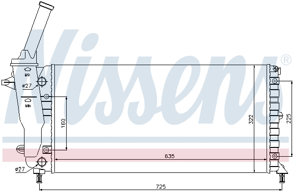 Radiator, engine cooling (690593)