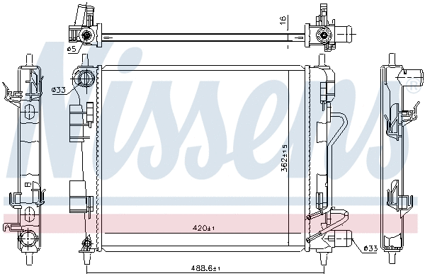 Radiator, engine cooling
