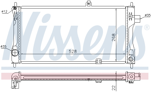 Radiator, engine cooling (694525)