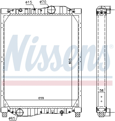 Radiator, engine cooling (69609)