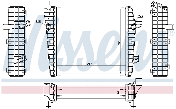 Radiator, engine cooling (65320)