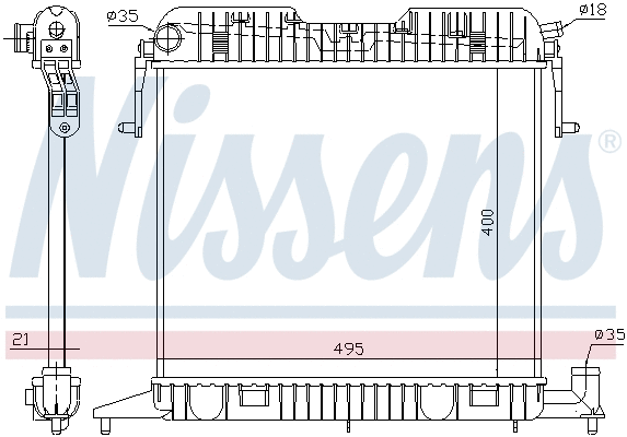 Radiator, engine cooling