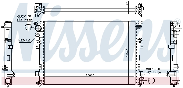 Radiator, engine cooling (695079)