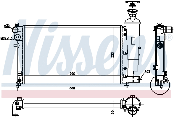 Radiator, engine cooling (690668)