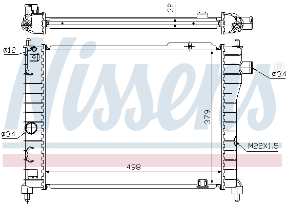 Radiator, engine cooling (63062A)
