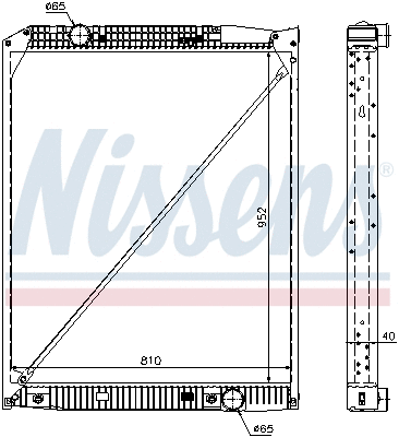 Radiator, engine cooling (62649A)
