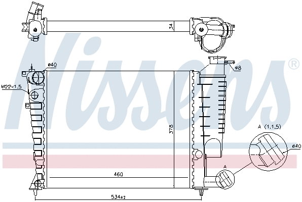 Radiator, engine cooling (695966)