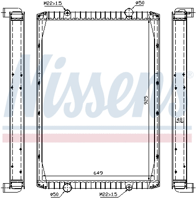 Radiator, engine cooling (63847A)