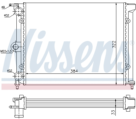 Radiator, engine cooling (693020)