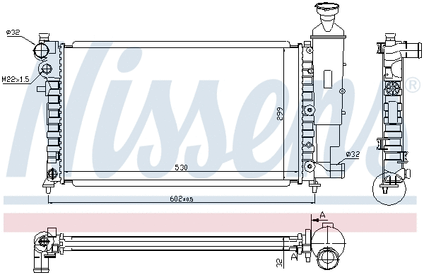 Radiator, engine cooling (699104)
