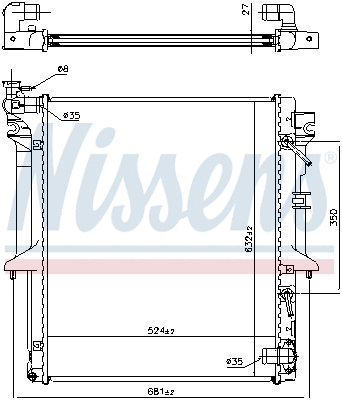 Radiator, engine cooling (628966)